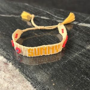 Anthropologie beaded Sunny flower bracelet